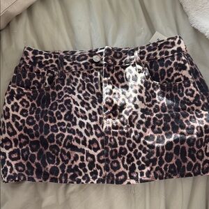 PacSun Leopard Print Pencil Skirt